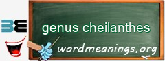WordMeaning blackboard for genus cheilanthes